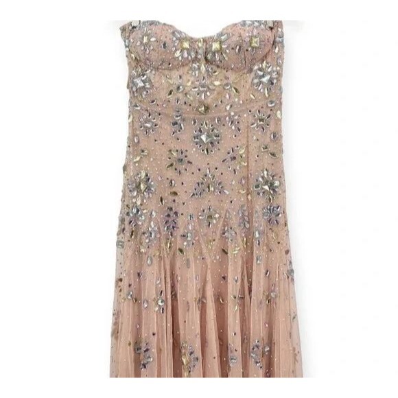 Mac Duggal 10100 Sz 12 Rose Pink Strapless Sweetheart Embellished Gown $698 - Picture 7 of 8